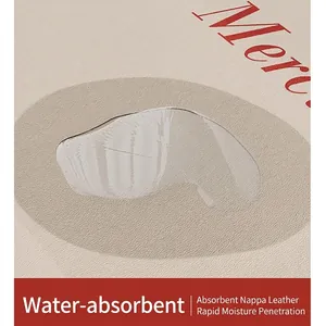 Saugfähige Badezimmermatte aus Nappa-Leder mit schnell trocknender Textur