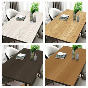 Rectangular oil-proof table mat with realistic faux wood grain patterns in four styles