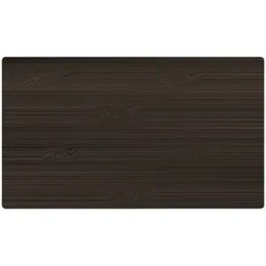 Rectangular dark brown faux wood grain table mat for heat resistance and non-slip use