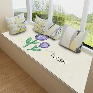 Moderne minimalistische vensterbankmat met tulpenpatroon voor slaapkamer en balkon