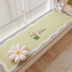 Modern antislip kussen voor erker in crème-stijl met schattig cartoon avocado-ontwerp mat