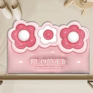 Tappetino da bagno assorbente con fiori rosa 3D premium con design inferiore antiscivolo