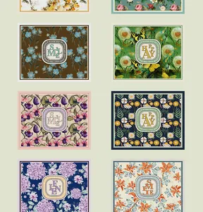 Detailed view of floral PVC leather absorbent kitchen mats with vintage patterns.