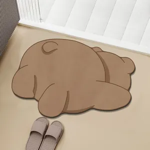 Cartoon Panda Bär Badezimmer Bodenmatte Kieselgur Wasserabsorbierend Rutschfest Teppich Für Toiletteneingang Wohnkultur Weiche Türmatte