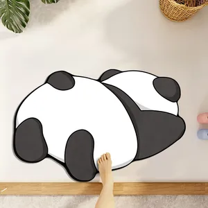 Niedliche Cartoon-Panda-Antirutschmatte, saugfähige weiche Kieselgurmatte für das Bad