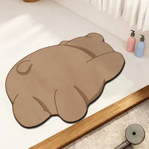 Rutschfeste Badematte in Cartoon-Bärenform für Badezimmer und Eingangsbereich