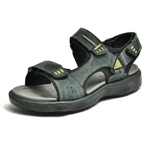 Sandales d'extérieur en cuir premium pour hommes avec semelle résistante et réglable