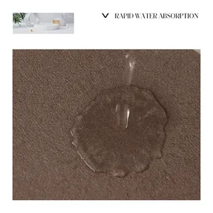 Bruine diatomeeënaarde badmat met snelle waterabsorptie en antislip oppervlak