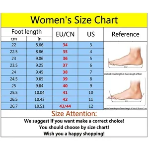 Detaillierte Schuhgrößentabelle für Damen mit EU/CN-zu-US-Umrechnung und Fußmaßen