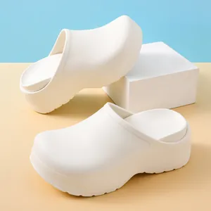Professional white non-slip surgical clogs for doctors and medical staff, comfortable