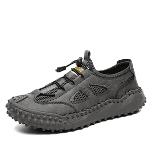 Sneaker da Uomo in Mesh Outdoor Scarpe da Trekking Traspiranti Scarpe Sportive Casual Low Top Antiscivolo Per Jogging Fuoristrada