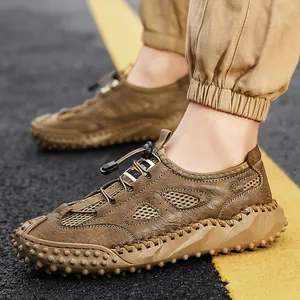 Sneakers da uomo in mesh traspirante per outdoor con suola antiscivolo per escursionismo