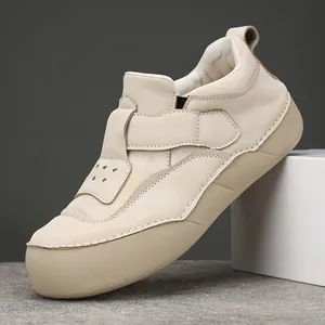 Sneaker trendy con zeppa color crema per donna stile scarpe spesse casuali 2026