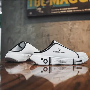 Casual Canvas Mules For Men Women Breathable Thick Sole Slip-On Loafers Outdoor Leisure Half Slippers Fashion Sport Shoes