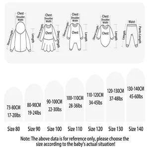 Detailed size chart guide for girls' autumn clothing set including shirts and flared jeans