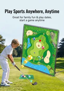 Golfspiel-Set für Kinder im Freien mit großer Zielmatte, Ständer, klebrigen Bällen und Schläger