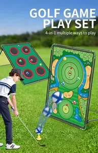 Nahaufnahme des 4-in-1 Golf-Zielspielsets mit Ständer für den Garten und Outdoor-Sport.
