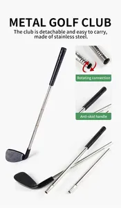 Tragbarer abnehmbarer Golfschläger aus Edelstahl mit rutschfestem Griff zum Üben