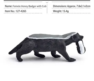 Modèle de ratel détaillé avec petit jouet d'animal sauvage réaliste pour les enfants