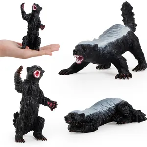 Figurines réalistes de blaireau à miel en diverses poses pour le jeu éducatif des enfants