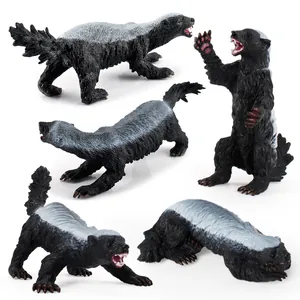 Ensemble de 5 figurines de ratel réalistes dans diverses poses pour enfants
