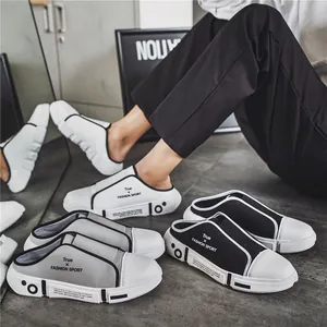 Casual breathable mule sneakers for men and women with thick soles in various colors.
