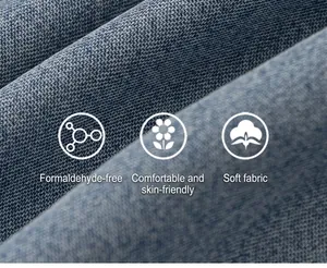 Primer plano de la textura de tela vaquera azul para pantalones vaqueros de niños