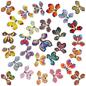 Farfalla Volante Magica Giocattolo Alimentata da Elastico Segnalibro di Carta per Regalo Sorpresa Matrimonio Compleanno Attrezzo da Magia