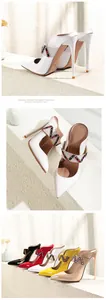 Pointed toe stiletto high heels with ethnic embroidered double straps and sleek finish