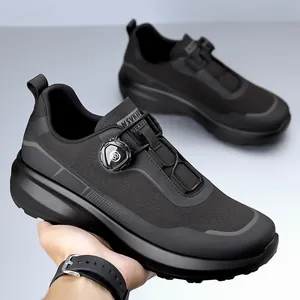 Zapatillas de Deporte para Hombre Luxury Designer Outdoor Con Hebilla Giratoria Cordón Rápido Zapatos de Senderismo Transpirables