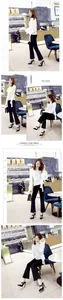 Elegant pointed toe high heel mule sandals with double rhinestone straps on model