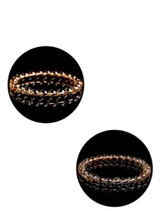 Comparison of 7A and 6A grade natural yellow crystal bead bracelets in macro detail