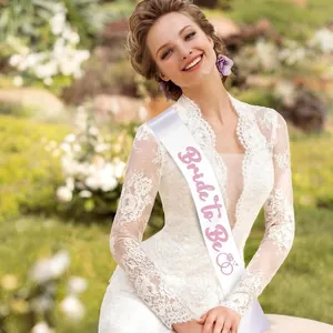 White Satin Bride To Be Sash With Pink Glitter Lettering For Bachelorette Party Wedding Bridal Shower Party Decoration