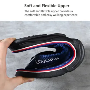 Flexible Herren-Flip-Flops mit dicker rutschfester Sohle für Sommerstrand