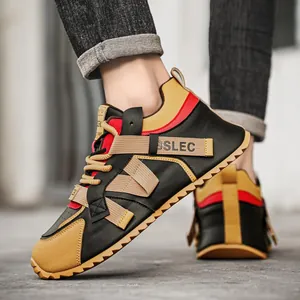 Modische Herrenschuhe mit dicker Sohle und einem trendigen Colorblock-Spleiß-Design