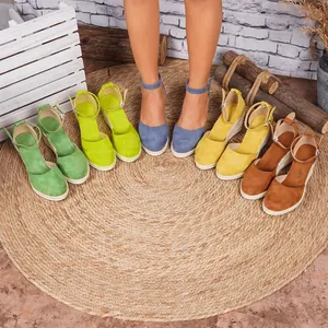 Stylish women's espadrille wedge sandals in multiple colors for summer beach vacation