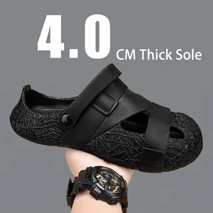 Herren Designer Gewebtes Muster Clogs Sommer Atmungsaktiv Rutschfest EVA Sandale Dual Zweck Strand Schuhe Lässig Dicke Sohle Clogs