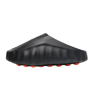 Comfortable thick sole sports slides with breathable upper and orange traction nubs