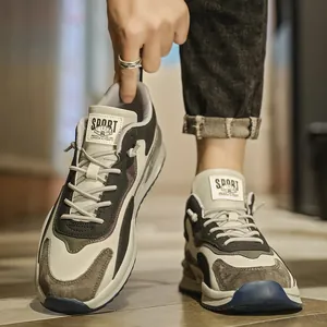 Herren Japanischer Stil Lässig Sneaker Atmungsaktiv Mikrofaser Laufschuhe Retro Plateausohle Outdoor Mode Schuhe