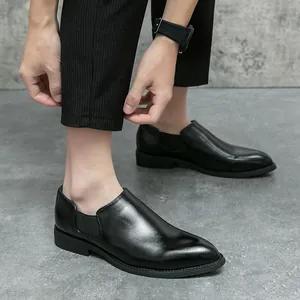 Stilvolle schwarze Herren-Leder-Loafer zum Reinschlüpfen für Business und Freizeit