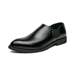 Klassische schwarze Herren-Leder-Loafer zum Schlüpfen für Business-Freizeit
