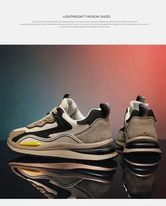 Vista dettagliata delle sneakers chunky da uomo con un elegante design in pelle multistrato