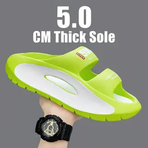 Summer Thick Sole EVA Slides Men Women Couples Soft Cloud Slippers Streetwear Beach Sandals Lightweight Anti-Slip Casual Shoes
