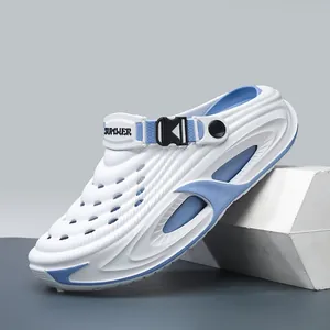 Sabots en EVA Couple Été Sandales de Plage Extérieures Antidérapantes Plateforme Ajourées Respirantes Chaussures de Jardin Décontractées Sportives Pantoufles pour Hommes Femmes