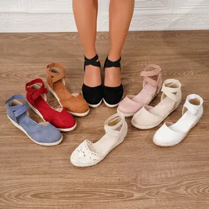 Alpargatas de cuña de lona para mujer en varios colores para las vacaciones de verano