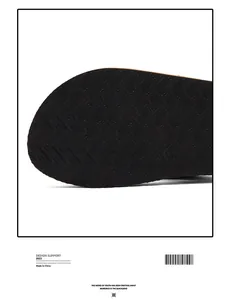 Macro view of the high-traction anti-slip rubber sole on a premium men's beach sandal