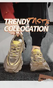 Dettaglio della mesh invecchiata e delle texture delle sneaker chunky kaki alla moda