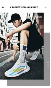 Lightweight carbon plate running shoes for men featuring a breathable mesh upper design