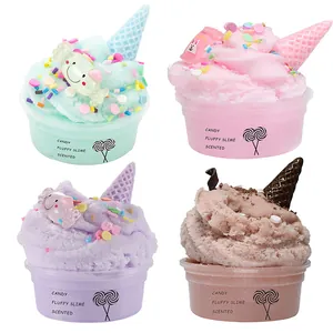 Jouet Slime Moelleux Parfumé Forme de Crème Glacée DIY Pâte à Modeler pour Enfants Anti-stress Jeu Sensoriel Cadeau Anniversaire