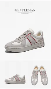 Vista dettagliata delle sneaker GAT grigie da uomo in mesh traspirante e pelle di maiale